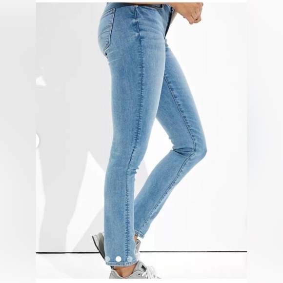 American Eagle Outfitters Light Blue Skinny Jeans Size 6 L - Picture 2 of 12